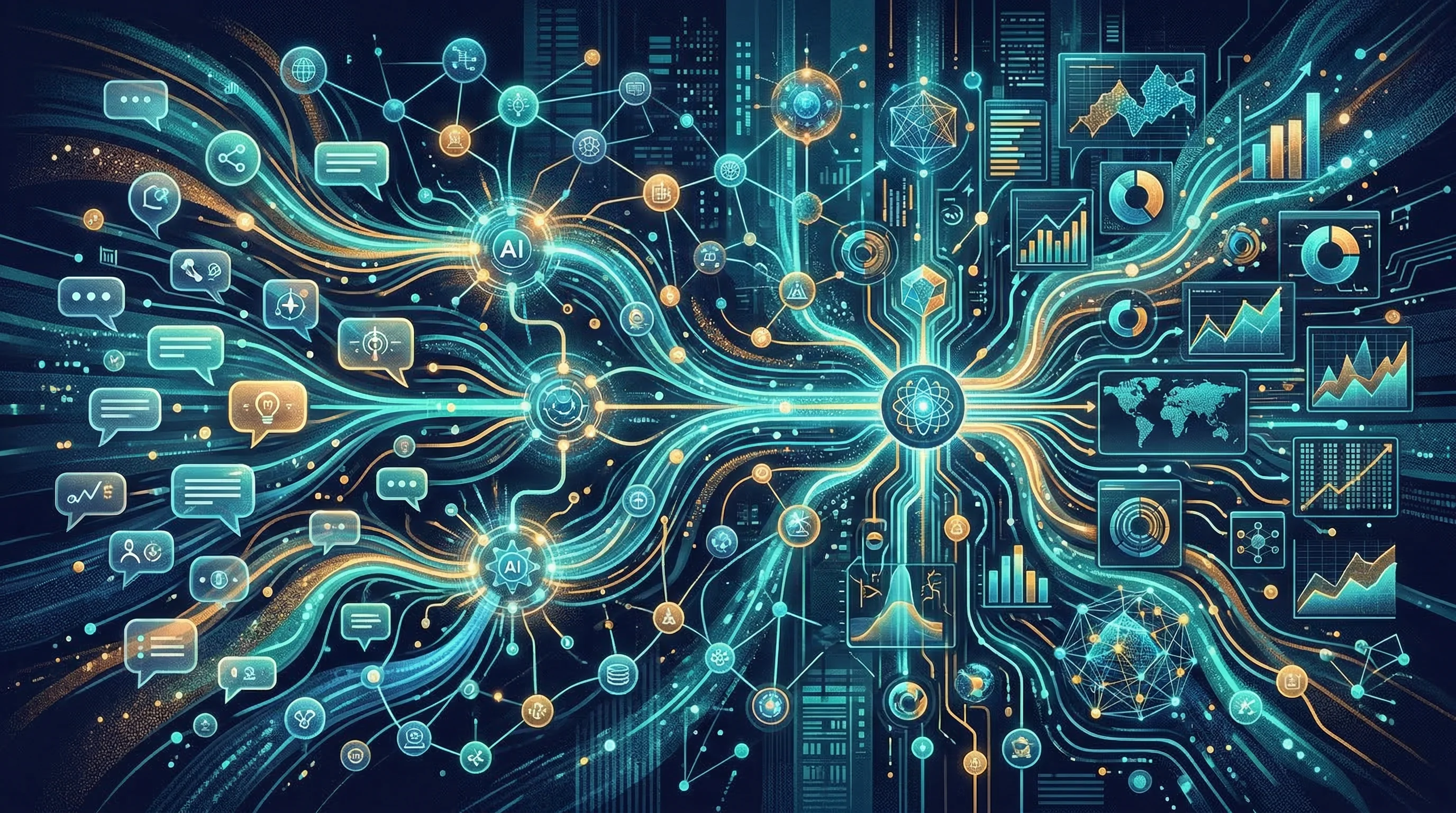 AI agents working autonomously in an interconnected network